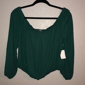 NWT Charlotte Russe crop top off shoulder